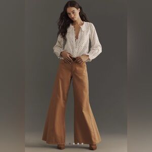 Anthropologie Pilco The Adi Bronze Wide-Leg Pants
